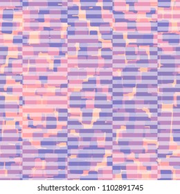 A seamless texture is located under the striped network. Fashionable camouflage. Seamless.