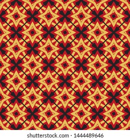 Seamless texture with luxury gold arabic ornament. Vector oriental geometric mosaic pattern