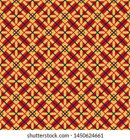 Seamless texture with luxury gold arabic ornament. Vector oriental geometric mosaic pattern
