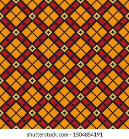 Seamless texture with luxury gold arabic ornament. Vector oriental geometric mosaic pattern