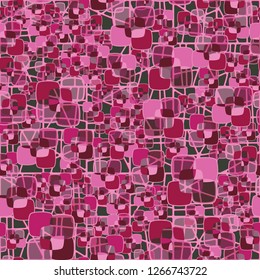 Seamless texture made from color rounded squares. Background consisting of an abstract grid.