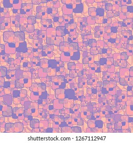 Seamless texture made from color rounded squares. Background consisting of pseudo-relief decorative elements.