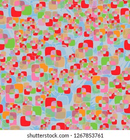 Seamless texture made from color rounded squares. 