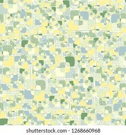 Seamless texture made from color rounded squares. Background consisting of pseudoconvex wavy lines.