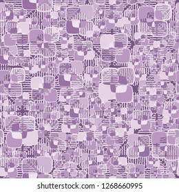 Seamless texture made from color rounded squares. Background consisting of pseudoconvex wavy lines.