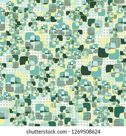 Seamless texture made from color rounded squares. Background consisting of rows of five-pointed stars.