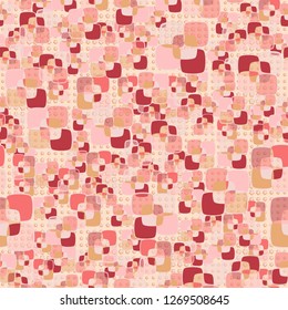 Seamless texture made from color rounded squares. Background consisting of rows of five-pointed stars.