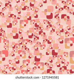 Seamless texture made from color rounded squares. Background consisting of concentric squares.