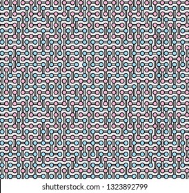 Seamless texture, made in the form of a complex light pattern with a black outline on a gray background, the pattern looks like a maze