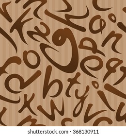 Seamless texture made up of letters. Seamless pattern with alphabet. Vector seamless pattern.