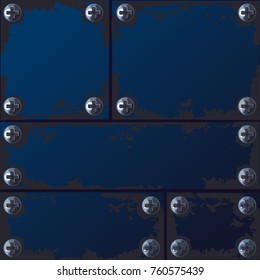 Seamless texture made of metal plates. Vector illustration