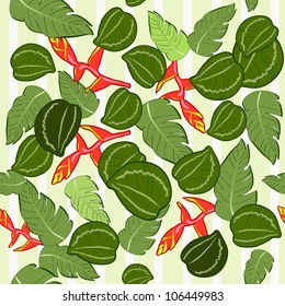 seamless texture of the Malaysian plant. vector illustration EPS8
