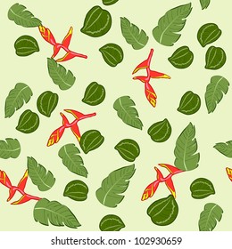 seamless texture of the Malaysian plant. vrctor illustration EPS8