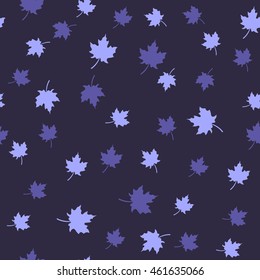 Seamless texture of maple leaves in purple.