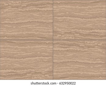 Seamless texture of marble tiles. Wall of limestone. A natural stone. Vector graphics.