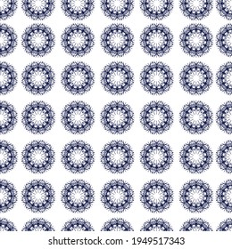 Seamless texture with mosaic geometric ornament. Lace element, European ornament. Abstract design for textiles, wallpapers, fabrics.
Vector illustration
