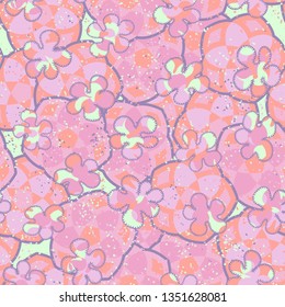 Seamless texture. Motley blots on an abstract background.
