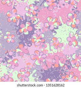 Seamless texture. Motley blots on an abstract background.