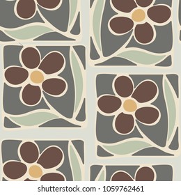 Seamless texture of multi-colored abstract flowers arranged in a careless manner. Fashionable textiles and wall-paper. Pattern for design.