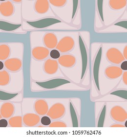 Seamless texture of multi-colored abstract flowers arranged in a careless manner. Fashionable textiles and wall-paper. Pattern for design.