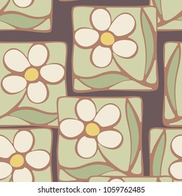 Seamless texture of multi-colored abstract flowers arranged in a careless manner. Fashionable textiles and wall-paper. Pattern for design.