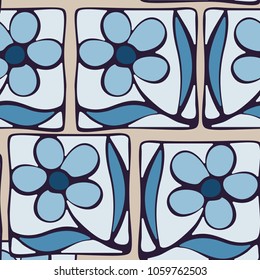 Seamless texture of multi-colored abstract flowers arranged in a careless manner. Fashionable textiles and wall-paper. Pattern for design.