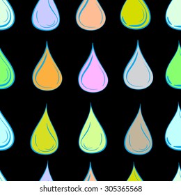 Seamless texture with multi-colored drops of liquid