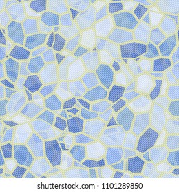 Seamless texture. Multicolored pattern. Granite camouflage. The diagonal network is divided into squares.