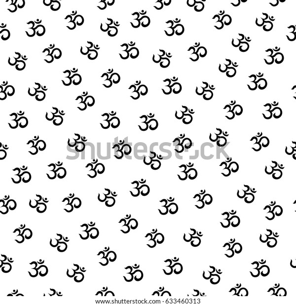 Seamless Texture Om Symbols Vector Art Stock Vector (Royalty Free ...