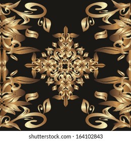 seamless texture on black background in vintage style