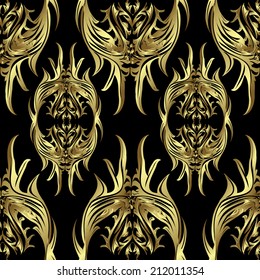 Seamless texture on black background. Vector illustration. Seamless pattern for your design wallpapers, pattern fills, web page backgrounds, surface textures.