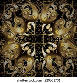 Seamless texture on black background. Vector illustration. Seamless pattern for your design wallpapers, pattern fills, web page backgrounds, surface textures