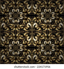 Seamless texture on black background. Vector illustration. Seamless pattern for your design wallpapers, pattern fills, web page backgrounds, surface textures. 