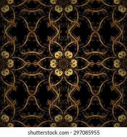 Seamless texture on black background. Vector illustration. Seamless pattern for your design wallpapers, pattern fills, web page backgrounds, surface textures.
