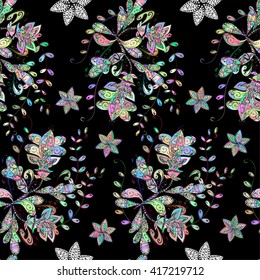 Seamless texture on black background. Vector illustration. Seamless pattern for your design wallpapers, pattern fills, web page backgrounds, surface textures. 