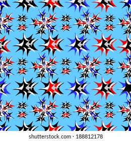 Seamless texture on blue background. Vector illustration. Eps 8 