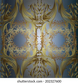 Seamless texture on blue gradient background. Vector illustration. Seamless pattern for your design wallpapers, pattern fills, web page backgrounds, surface textures. eps10