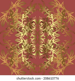 Seamless texture on brown background. Vector illustration. Seamless pattern for your design wallpapers, pattern fills, web page backgrounds, surface textures. 