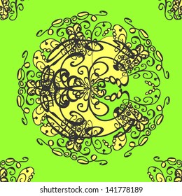 seamless texture on green background,