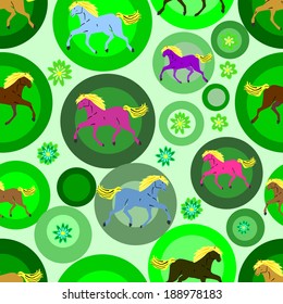 Seamless texture on green background. Vector illustration. eps 8 