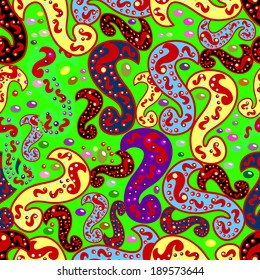 Seamless texture on green background. Vector illustration. eps 8 