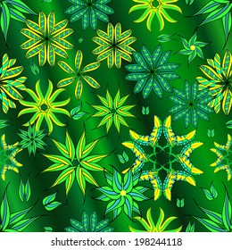 Seamless texture on green background. Vector illustration. Seamless texture for your design wallpapers, pattern fills, web page backgrounds, surface textures. 