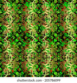 Seamless texture on green background. Vector illustration. Seamless pattern for your design wallpapers, pattern fills, web page backgrounds, surface textures. 