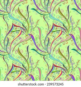 Seamless texture on green background. Vector illustration. Seamless pattern for your design wallpapers, pattern fills, web page backgrounds, surface textures.