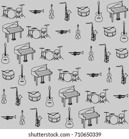 seamless texture on a musical theme