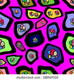 Seamless texture on pink background. Vector illustration.eps 8 
