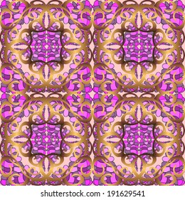 Seamless texture on pink background. Vector illustration.