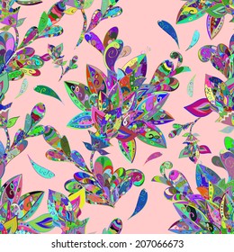 Seamless texture on pink background. Vector illustration. Seamless pattern for your design wallpapers, pattern fills, web page backgrounds, surface textures. 