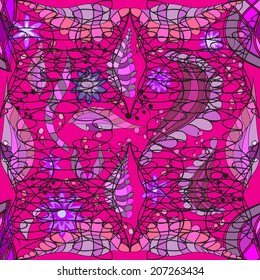 Seamless texture on pink background. Vector illustration. Seamless pattern for your design wallpapers, pattern fills, web page backgrounds, surface textures. 