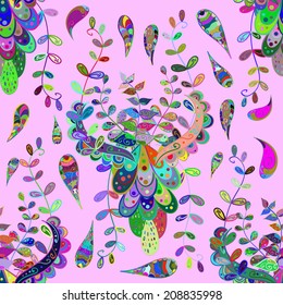 Seamless texture on pink background. Vector illustration. Seamless pattern for your design wallpapers, pattern fills, web page backgrounds, surface textures. 